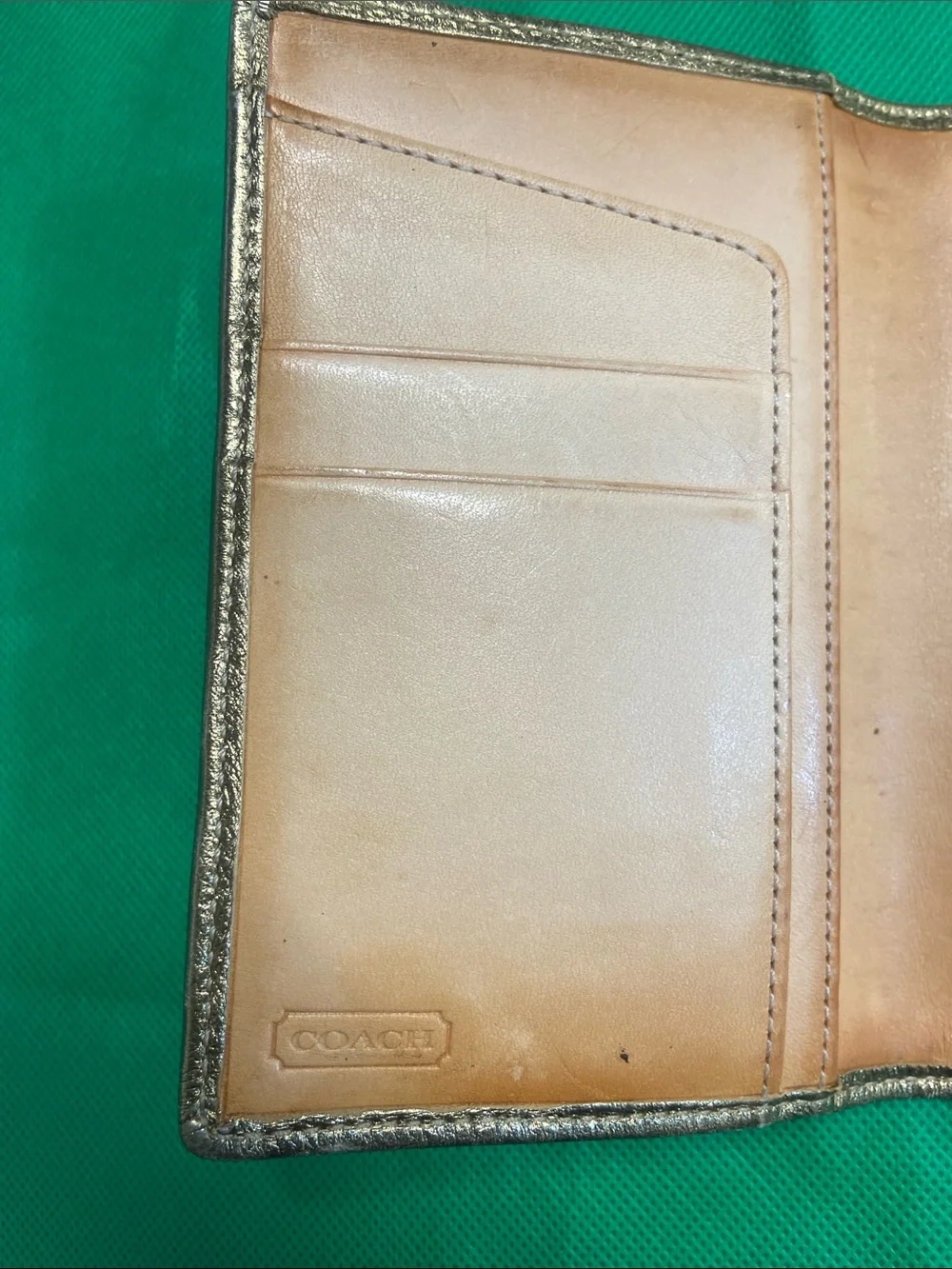 Vintage Coach Signature Wallet with Gold Pen